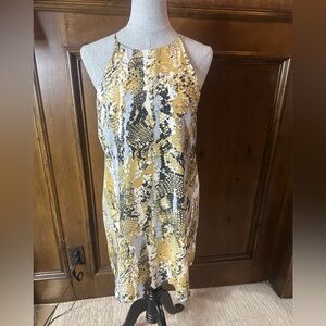 Tyche Yellow and Black Mini Dress
